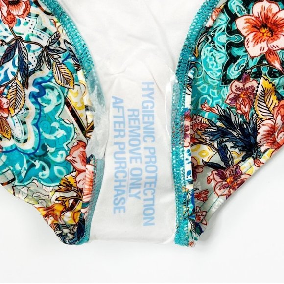 Jets By Jessika Allen Blue Multi Floral Plunge Swimsuit - Picture 11 of 13